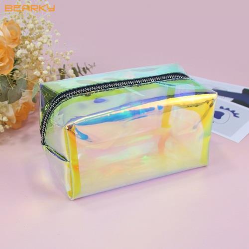 How should I fix scratches on a transparent makeup bag?